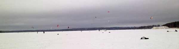 Snowkiting i Munksnäs