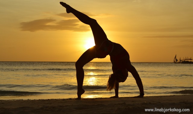 stretchning brygga siluett