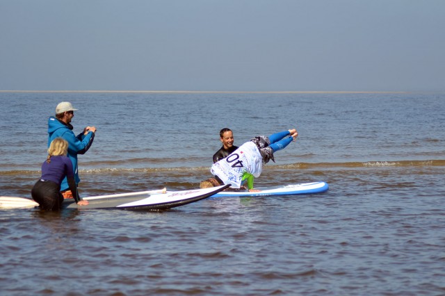 SUP stand up paddleboard yoga