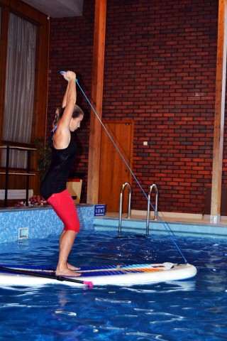 Sup träning med gummiband