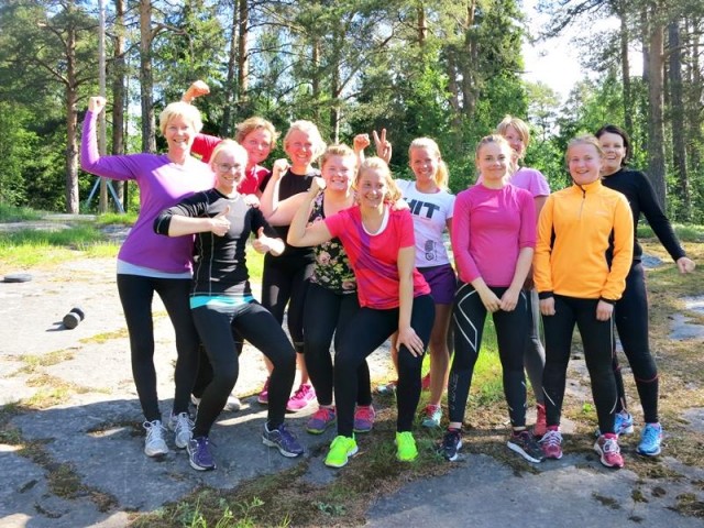 Gott humör efter träningen!