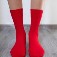 Barefoot Socks - Crew - Red - 2